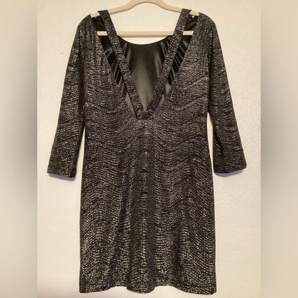 New BCBGeneration Metallic Chevron Dress - Picture 4 of 13
